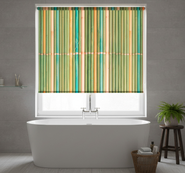 Rollo fenster badezimmer dünnes bambus - TenStickers