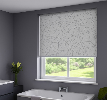 Rollo Fenster Badezimmer edelstein silberglanz - TenStickers