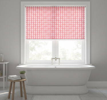 Rollo fenster badezimmer karomuster bad - TenStickers
