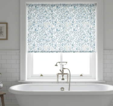 Rollo fenster badezimmer mit blauen im viktorianischen stil - TenStickers
