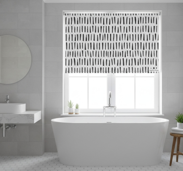 Rollo fenster badezimmer mit eleganten schwarzen streifen - TenStickers