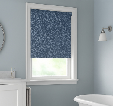 Rollo Fenster Badezimmer nordische birkenblätter - TenStickers