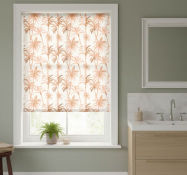 Rollo fenster badezimmer palmensilhouetten - TenStickers
