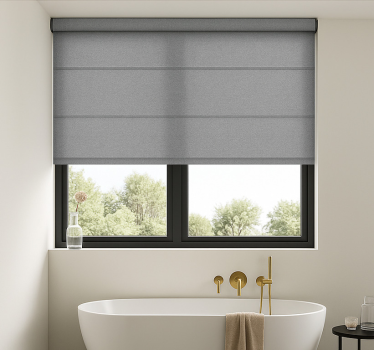Rollo Fenster Badezimmer schlichter grauer minimalismus - TenStickers