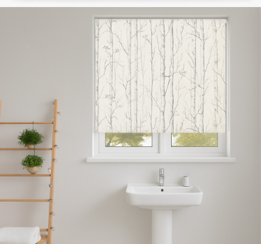 Rollo Fenster Badezimmer schwedisches birkenmotiv - TenStickers