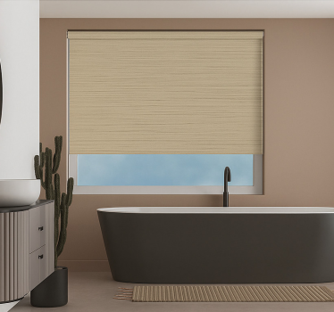 Rollo Fenster Badezimmer strukturierter neutraler stoff - TenStickers