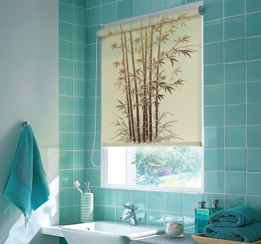 Rollo Fenster Badezimmer Zen-Bambus - TenStickers
