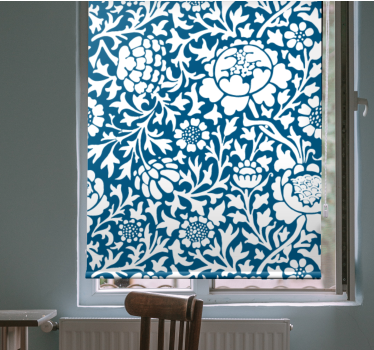 Rollo Fenster Blumen blaues vintage-muster - TenStickers