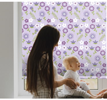 Rollo Fenster Blumen blumenmuster harmonie - TenStickers
