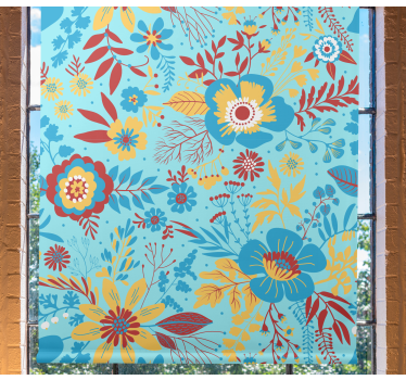 Rollo Fenster Blumen botanische musteranzeige - TenStickers
