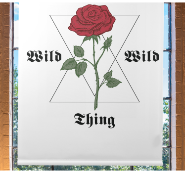 Rollo Fenster Blumen emblem mit rosenmotiv - TenStickers