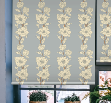 Rollo Fenster Blumen vertikales elegantes muster - TenStickers