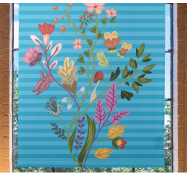 Rollo Fenster Blumen botanische anordnung - TenStickers