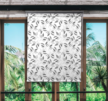 Rollo Fenster Blumen grüne eleganz - TenStickers