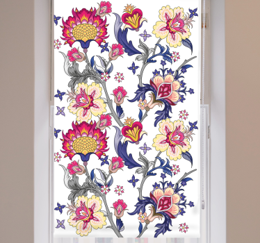 Rollo Fenster Blumen lebendiges blumenarrangement - TenStickers