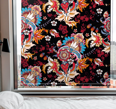 Rollo Fenster Blumen lebendiges blumenmotiv - TenStickers