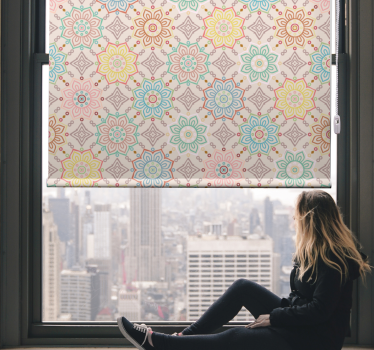 Rollo Fenster Blumen lebendiges blütenkonzept - TenStickers