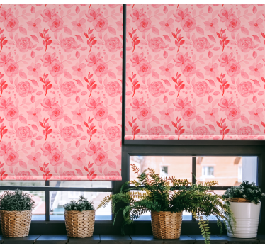 Rollo Fenster Blumen romantisches rosenmuster - TenStickers