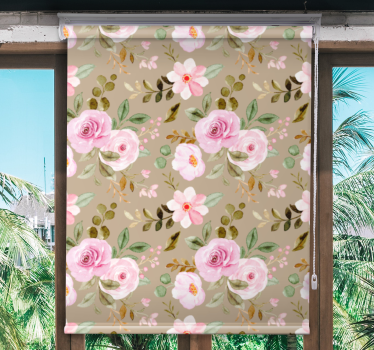 Blumen Rollo rosa blumenmuster - TenStickers