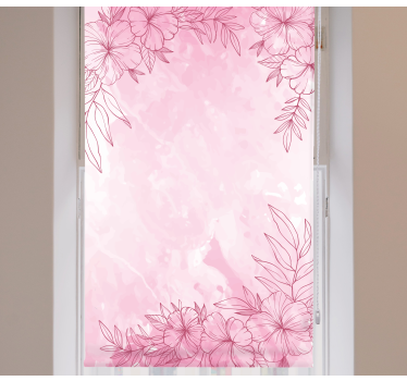 Rollo Fenster Blumen rosa blüte - TenStickers