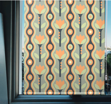 Rollo Fenster Blumen abstrakte blütenblattrolle - TenStickers