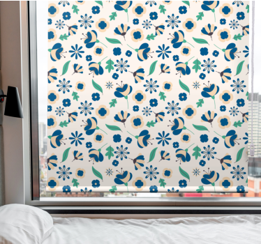 Rollo Fenster Blumen und Pflanzen botanisches blumenmuster - TenStickers