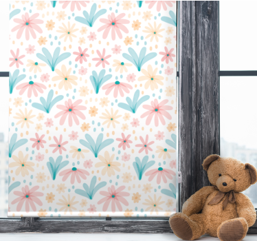 Rollo fenster blumen und pflanzen mit gänseblümchenmuster - TenStickers