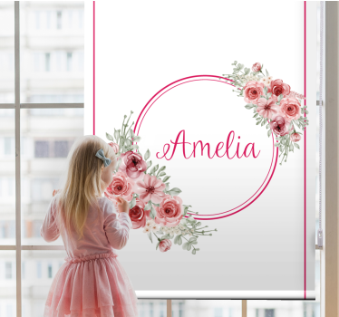 Rollo fenster blumen und pflanzen personalisierte anordnung - TenStickers