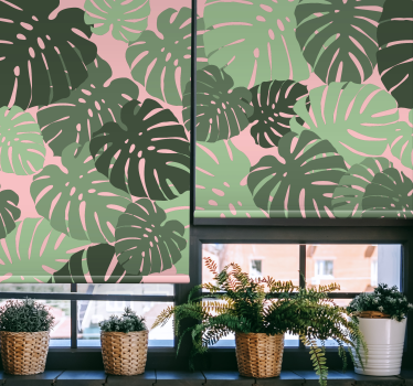 Rollo Fenster Blumen und Pflanzen tropisches monstera-muster - TenStickers
