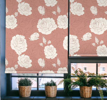 Rollo Fenster Blumen zarte anordnung - TenStickers
