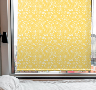 Rollo Fenster Blumen zartes gelbes motiv - TenStickers