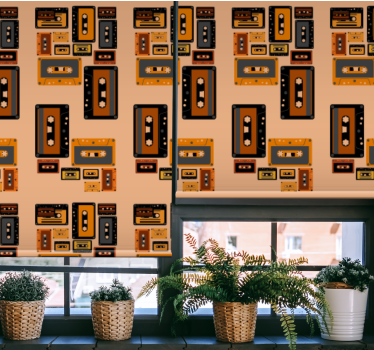 Rollo Fenster Vintagemuster retro-kassetten - TenStickers