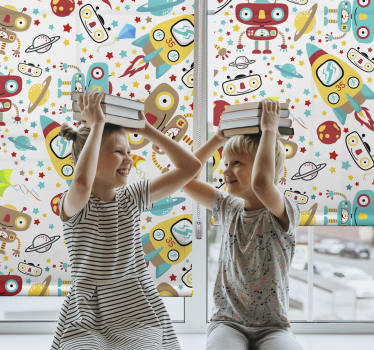 Rollo Fenster Kinderzimmer raketenroboter-abenteuer - TenStickers