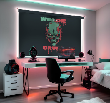Gamer rollo Cyber-Totenkopf mit Namen - TenStickers