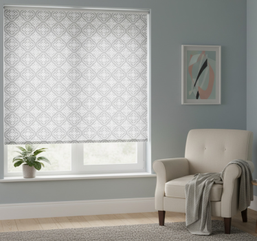 Rollo fenster grau hydraulische fliesen grau - TenStickers