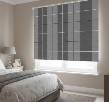 Rollo fenster grau im grauen schottischen muster - TenStickers