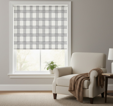 Rollo fenster grau mit geflochtenem muster - TenStickers
