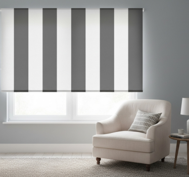 Rollo fenster grau mit grauen vertikallinien - TenStickers