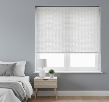Rollo fenster grau mit grauen zickzacklinien - TenStickers