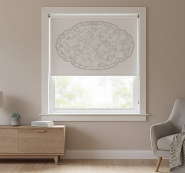 Rollo fenster grau weißer marmor - TenStickers