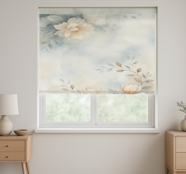 Rollo Fenster Jugendzimmer aquarell gracy blumen - TenStickers