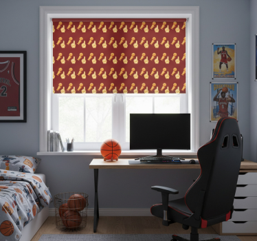 Rollo fenster jugendzimmer basketballspiel muster - TenStickers
