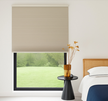 Rollo Fenster Jugendzimmer beigefarbener wabenrollo - TenStickers