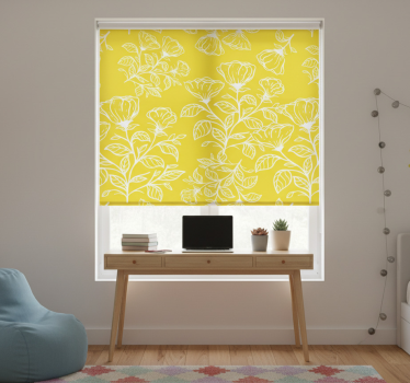 Rollo fenster jugendzimmer blumenmuster - TenStickers