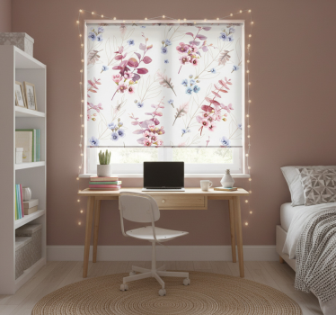 Rollo fenster jugendzimmer botanische illustration - TenStickers