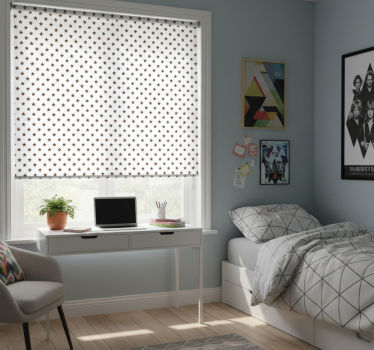 Rollo fenster jugendzimmer braune sterne - TenStickers