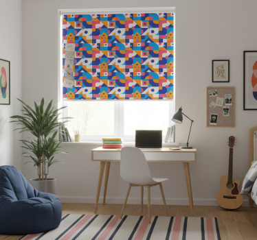 Rollo fenster jugendzimmer bunte geometrische mosaike - TenStickers