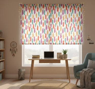 Rollo fenster jugendzimmer ethnische federn - TenStickers