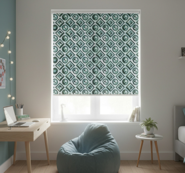 Rollo fenster jugendzimmer fliesenmuster vektor vintage - TenStickers