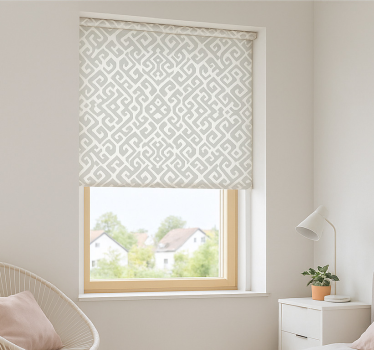 Rollo Fenster Jugendzimmer geometrisch gewebt - TenStickers